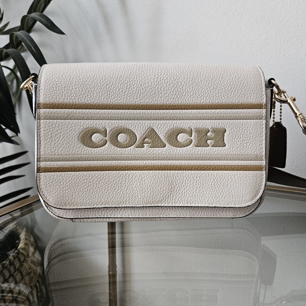 Coach Logan Messenger with Coach Stripe, Chalk